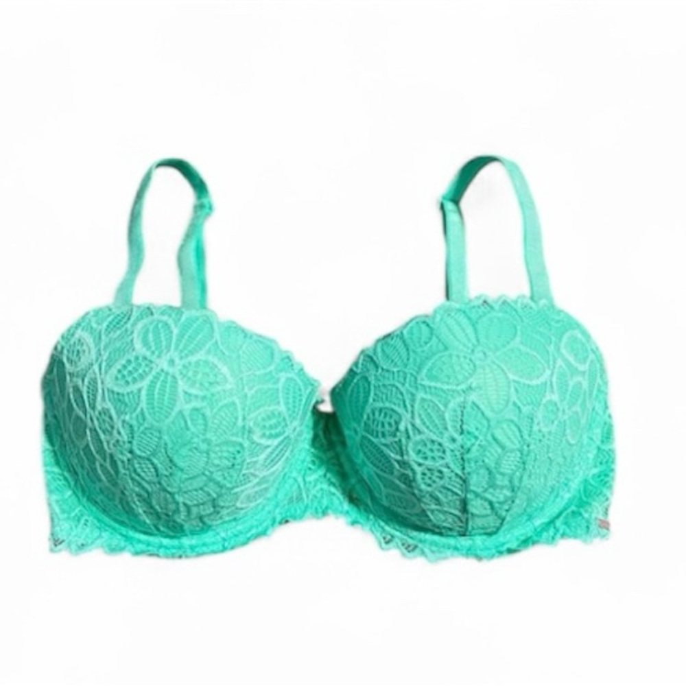 PINK Victoria's Secret Turquoise Lace Bra | Size 32DD